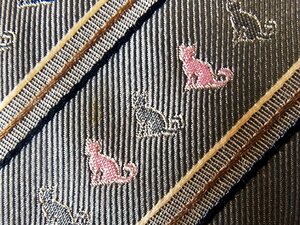 ♪C5555【刺繍・ネコ・猫】ネクタイ♪