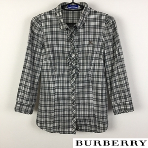 美品 BURBERRY BLUE LABEL 7分袖シャツ タータンチェック サイズ36 返品可能 送料無料