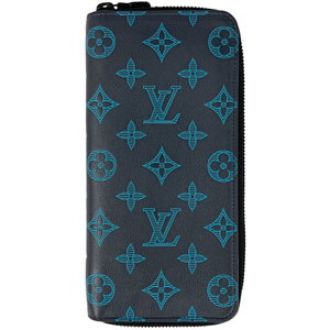 ルイ・ヴィトン Louis Vuitton ジッピーウォレット ヴェルティカル ラウンドファスナー モノグラム シャドウ ネイビー M82322 メンズ 中古