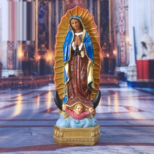 新入荷 グアダルーペ 聖母像 置物 カトリック 彫刻 宗教 装飾 工芸品 信仰 メキシコ 華やか 仏像 ギフト プレゼント