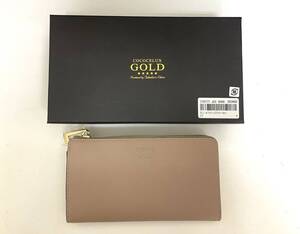 未使用　COCOCELUX GOLD/ココセリュックス ゴールド 　長財布　ジッパーウォレット　L字ファスナー■未使用品