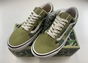 【正規品】A BATHING APE × Vans ABC Camo Old Skool Green 26 カモ ベイプ ヴァンズ オールドスクール コラボ スニーカー