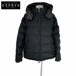 美品/国内正規/23年製 MONCLER モンクレール MONTGENEVRE モンジュネーブル ウール フード付ダウン ジャケット 5 ブラック メンズ