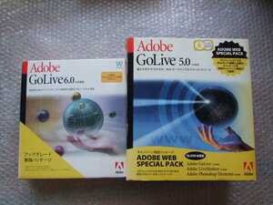 Adobe GoLive 5.0 限定 Web Special Pack + 6.0 アップグレード版セット ジャンク　Photoshop Elements / Live Motion 付属