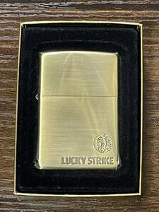 zippo LUCKY STRIKE GOLD 限定品 ラッキーストライク 2004年製 2面刻印 インディアン ケース 保証書