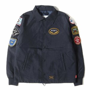 WTAPS ダブルタップス ジャケット サイズ:S ワッペン付き スーベニア ジャケット コーチジャケット SOUVENIR JK 17SS ネイビー 紺