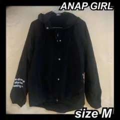 美品　ANAP GIRL フード付きジャケット Mサイズ ブラック