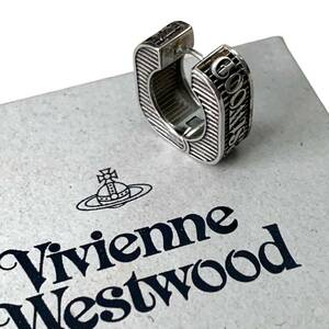 Vivienne Westwood ヴィヴィアンウエストウッド ロゴピアス スクエア シルバーカラー 片耳デザイン