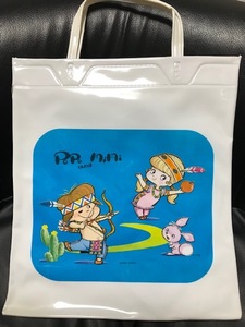 当時物 1970年代頃 PoPo and MiMi ポポ＆ミミ ビニールバッグ ブルー仕様 デッドストック インディアンボーイ 少女メルヘン 昭和レトロ