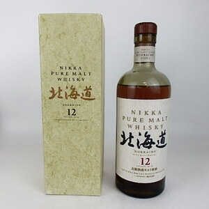 1円スタート激レア 未開栓 NIKKA PURE MALT 北海道 12年 ニッカ ピュアモルト ウイスキー 750ml 43% 古酒 32572 11-2