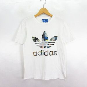 アディダスオリジナルス adidas originals Tシャツ カットソー 半袖 クルーネック トレフォイル コットン XS ホワイト ※EKM メンズ