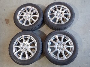 YS15044【送料無料155/65R14】タント スペーシア N-BOX サクラなどに 中古スタッドレス ★14×4.5J 100/4H ET45★1円スタート