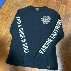 ◆VANSON 長袖Tシャツ ブラック Mサイズ USED品◆