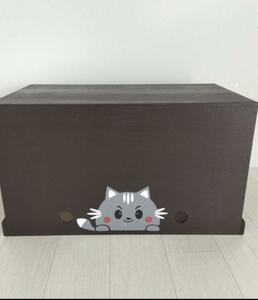 32《キャットハウス》防寒小屋 ケージ 猫 りんご箱 小動物 木箱