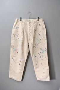 HERILL Backsatin splash Utilitypants ヘリル バックサテン スプラッシュ ユーティリティーパンツ ナチュラル 3