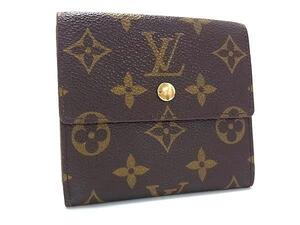 1円 ■極美品■ LOUIS VUITTON ヴィトン M61652 モノグラム ポルトモネ ビエ カルトクレディ 三つ折り 財布 ウォレット ブラウン系 FL3295