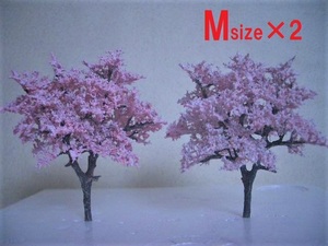 ■樹木ストラクチャー：桜 Ｍ　【満開の桜２本組】　「定形外郵便」送料込