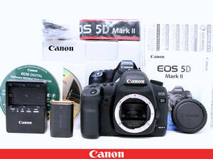 ◆5196ショット極上美品◆Canon キャノン EOS 5D Mark II マーク2 ボディ◆元箱完備 付属品未使用★ハイアマチュア35㎜フルサイズ一眼レフ