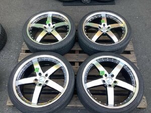 ロクサーニ 632 グラスターファイブ 20インチ タイヤホイール 4本 245/35R20 ×8.5J +45 P114.3 73mm 5H 深リム アルヴェル ANH20外し