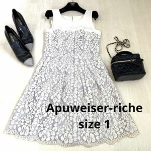 Apuweiser-riche レースノースリーブワンピース　size XS