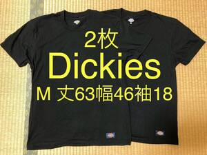 送料込み Dickies 黒 Tシャツ 2枚 M ディッキーズ