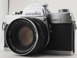 ★訳あり実用品★ ミノルタ MINOLTA SR-1 ボディ 55mm 単焦点レンズセット ★シャッターOK！ #TA3020