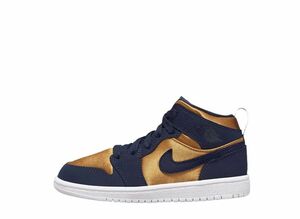 Nike PS Air Jordan 1 Mid SE "Stain Gold" 18.5cm BQ6932-401