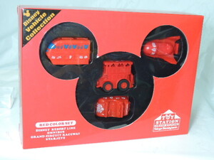 《在庫整理》ちょろQ　Disney Vehicle Collection RED COLOR SET TOY STATION　未使用