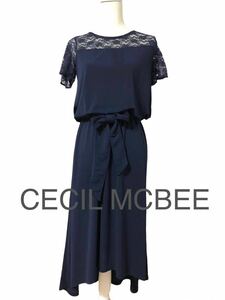 CECIL MCBEE セシルマクビー　ワンピース　パーティ　レース　ネイビー