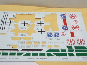 最終値下げ eduard 1/48 Fokker D.VII (OAW) デカール 一部使用済み