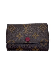 LOUIS VUITTON◆ミュルティクレ6_モノグラム・キャンバス_BRW_フューシャ/-/BRW/レディース