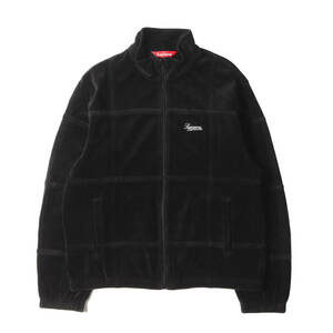 Supreme シュプリーム ジャケット サイズ:L 20SS グリッド テーピング ベロア ジップジャケット Grid Taping Velour Jacket ブラック