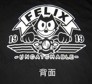 FELIX　フィリックス　両面ペイント　黒Tシャツ　L　未使用　綿100％