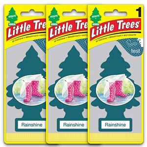 19.【Rainshine (レインシャイン)】Little Trees 3個set / エアフレ 芳香剤 エアフレッシュナー 吊り下げ リトルツリー アメリカン雑貨