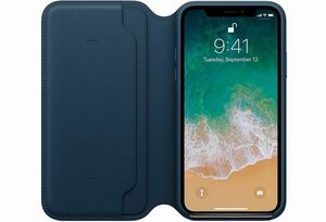 Apple 純正品◆MQRW2FE/A iPhone X LEATHER FOLIO Case Cosmos Blue レザーフォリオケース コスモスブルー アップル【並行輸入品】