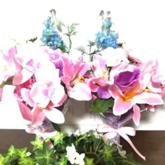 ２本セットお供え花仏花納骨堂飾りハンドメイド花器無し