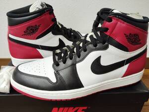 NIKE AIR JORDAN 1 RETRO HIGH OG つま黒 black toe 海外正規品 31cm 555088-184 1985 bred chicago travis scott つま黒 AJ1 kaws reverse