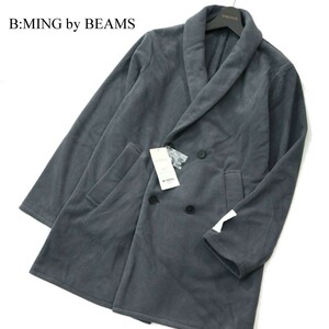 【新品 19AW】 B:MING by BEAMS ビームス 秋冬 フリース ダブル ショールカラー ジャケット コート Sz.S　メンズ 未使用　A2T13996_C#N