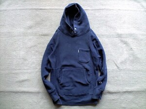 即決 復刻 青タグ Mサイズ Mt Design 3776 別注 Champion REVERSE WEAVE プルオーバー パーカー ネイビー 胸ポケット 首元スナップボタン