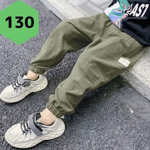 新品 キッズ カーゴパンツ 130 韓国 ダンス ヒップホップ 子供服 カーキ