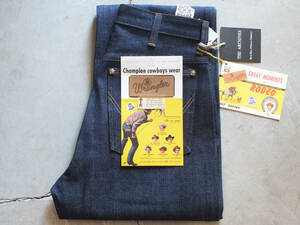 新品 W30 Wrangler ARCHIVES 11MWZ WESTERN JEANS 1958MODEL RIGID ラングラー アーカイブス 生デニム 左綾 ジッパーフライ 復刻 日本製