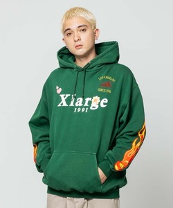 「XLARGE」 プルオーバーパーカー M グリーン メンズ