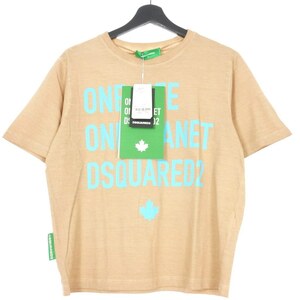 未使用品 ディースクエアード DSQUARED2 22SS One Life Ranny Tee プリントＴシャツ カットソー 半袖 コットン S ブラウン 茶 S73GC0268 国