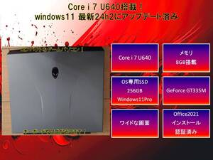 【希少】ALIEN WARE M11X-R2　Core i 7 U640 メモリ8GB　SSD 256GB搭載