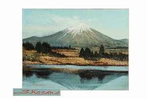 [URA]小阪正吹　作「大山」/油彩F６号/10-5-146　(検索)骨董/絵画/油彩/油画/水彩/日本画/版画/額装