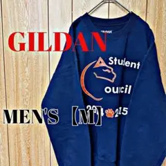 TL69【US輸入】GILDAN　スウェット(トレーナー)【メンズM】ネイビー