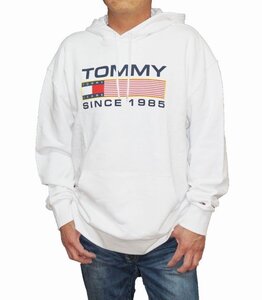 トミージーンズ パーカー 白 メンズ DM15009 トミーフィルフィガー TOMMY HILFIGER 春物 秋物 ホワイト オーバーサイズ 表記サイズM