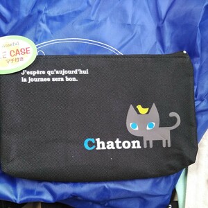 猫　Chaton FREE CASE 新品未使用　黒　広告ノベルティ　キャラクター