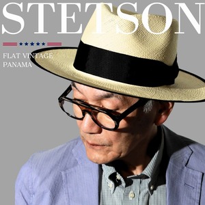 [ 61cm ] STETSON パナマハット ヴィンテージウィペット型 ステットソン ハット夏 エクアドル製 サイズ調整可能 ナチュラル 