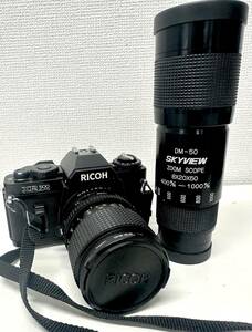 １円スタート!! RICOH リコー　XR-500 一眼レフカメラ/DM-50スカイビュー望遠レンズ　セット出品 動作未確認　ジャンク　現状品◆11-9